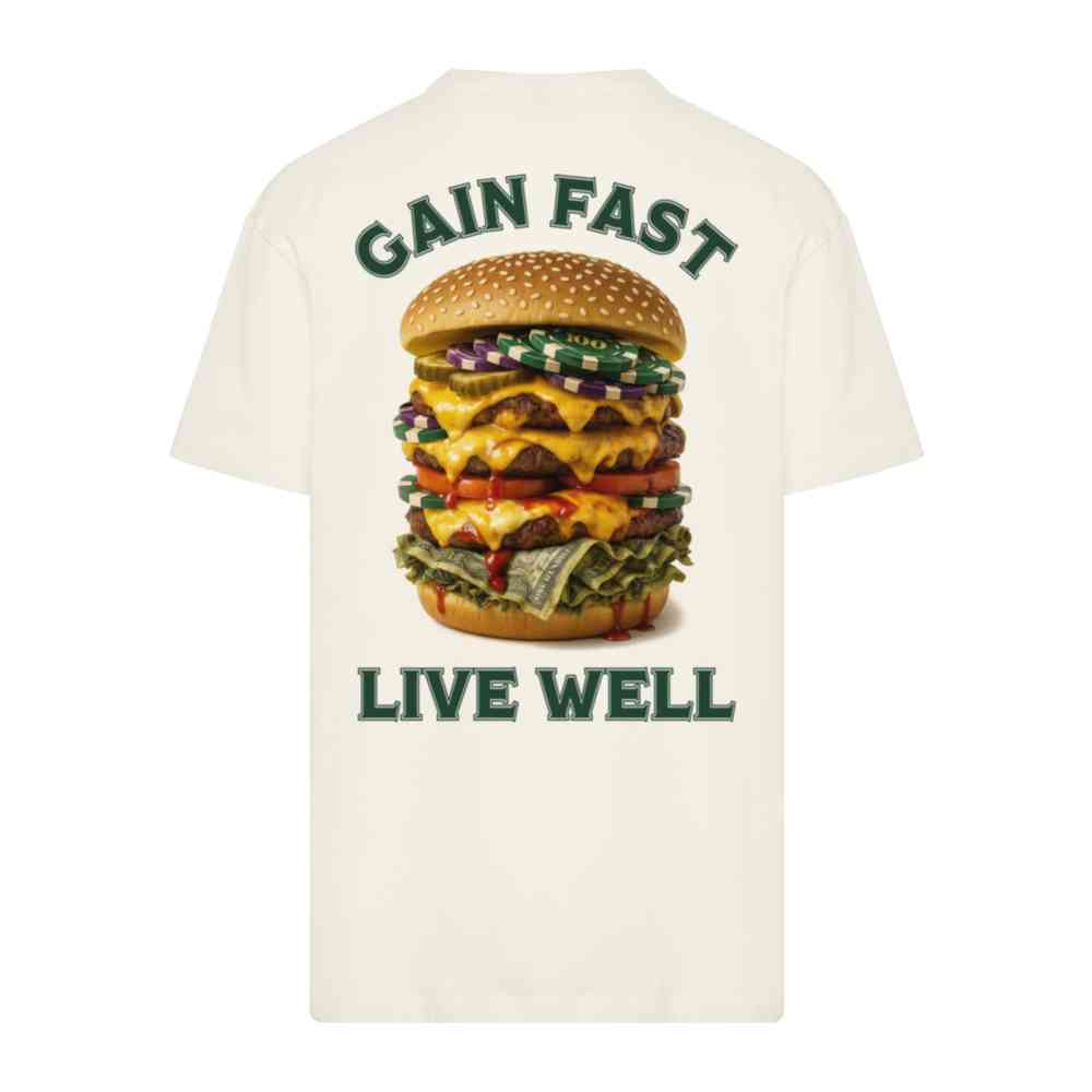 Mister Tee Upscale - Heavy Burger Heavy Oversize Tshirt Homme - Crème